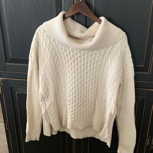 American Eagle Outfitters Cream Cowl Neck Sweater